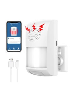 Buy Upgraded Smart WiFi Motion Sensor Detector Alarm Indoor with Siren, Phone App, Alert History, Scheduled Working Times - Infrared Motion Sensor Alarm for Home Garage, Only Support WiFi 2.4G in UAE