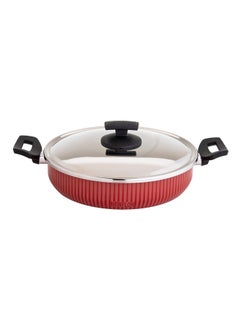 Buy Newflon Deep Frying Pan With Steel Lid Size 30 cm in Saudi Arabia