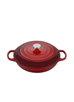 اشتري Le Creuset Signature Cerise Cast Iron Shallow Casserole 30cm في السعودية