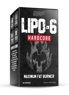 اشتري Nutrex Lipo6 Hardcore 60 serving في الامارات