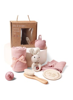 Buy Baby Gift Set for Newborn New Baby Gift Set - Newborn Baby Essentials Baby Bath Set with Baby Blanket Baby Rattle - New Born Baby Girls Gift & Baby Boy Gifts for Baby Shower in Saudi Arabia