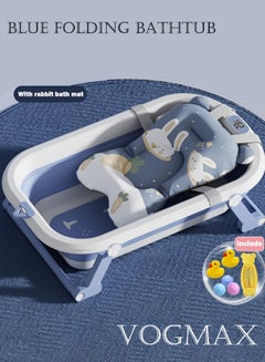 Buy Foldable Collapsible Baby Bathtub With Breathable Bath Net Safe Shower Basin With Pillow in Saudi Arabia