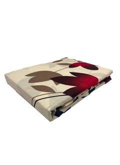 Buy Orchard Premium Bed Sheet 150 x 230 Cm Pillowcase 52 x 73 + 12 Cm 144 Tc Multicolor Autumn Leaves Polycotton Set of 2 in UAE