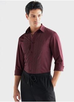 Buy Textured Regular Fit Shirt in Saudi Arabia