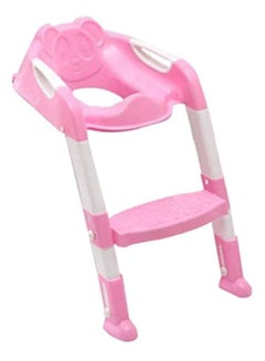 Buy Folding Baby Potty Training Toilet Chair With Adjustable Ladder Children Kids Boys Girls Potty Seat Anti-slip pedals Toilets Pink in UAE