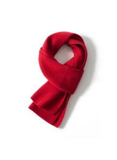 Buy Unisex Cashmere Scarf Knitted Warm WinterBig Red Big Red in UAE