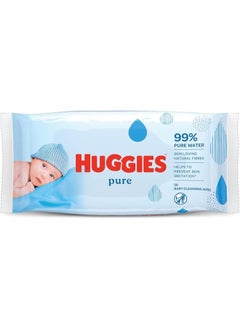 Buy Huggies Pure Baby Wipes, 99% Pure Water Wipes, 1 Pack x 56 Wipes in Egypt