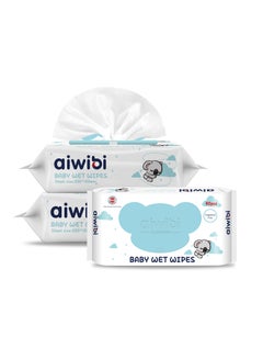 Buy Aiwibi Soft Care Baby Wet Wipes (Fragrance free)-- Pack of 3 x 80Sheets - 240 Wipes in UAE