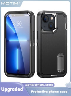Buy Kickstand iPhone 14/14 Plus Case Military-Grade Drop Protection Shockproof Heavy Duty Phone Case with Screen Protector Cover in Saudi Arabia