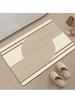 Buy Diatom Bath Mat Super Absorbent Bathtub Mat with Non Slip Anti Slip Bathroom Floor Mats and Quick Dry Bath Rug Thickened Soft Easier Clean Carpet 50 By 80 CM in UAE