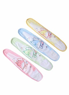 اشتري 4 Pcs Cartoon Baby Belly Band Infant Umbilical Hernia Belt Newborn Wrap Binder (Yellow Green Blue Pink) في الامارات