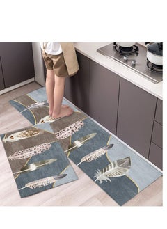 Buy 2-Piece Super absorbent soft non-slip quick drying Kitchen Floor Mat Set in Saudi Arabia