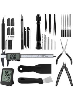 اشتري 3D Printer Tools Kit, 51Pcs Printer Accessories for Removing, Smoothing, Finishing, Deburring, Craving, Drilling, 3D Printer Repair Set Cleaning Tool في الامارات