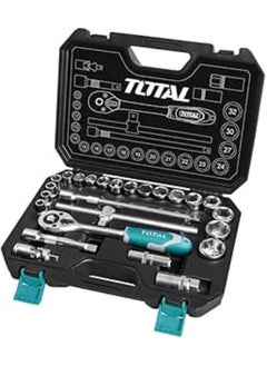 Buy TOTAL TOOLS socket set 25 Pcs 1/2inch - 10:32mm - THT121251-2725188179512 in Egypt