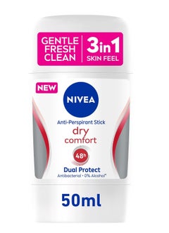 Buy NIVEA Antiperspirant Stick for Women, 48h Protection, Dry Comfort Quick Dry, 50ml in Saudi Arabia