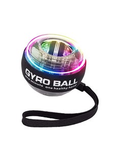 اشتري Auto-Start Wrist Power Gyro Ball with LED Lights, Wrist Strengthener Forearm Arm Exerciser, Muscle Trainer Bones Fingers Workout Toy Spinner for Wrist Exercise في السعودية