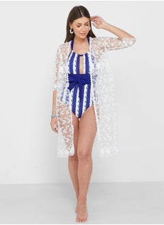 Buy Detailed Mesh Beach Robe in UAE