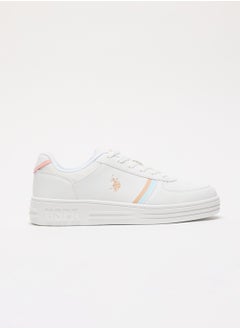 اشتري Women's White Sneakers - Soft Pastel Accents with Retro-Inspired Design and Cushioned Sole for Effortless Style and Comfort في الامارات