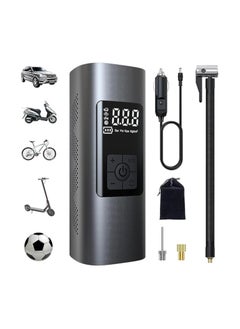 اشتري Wistrue Electric Air Pump with 6000 mAh Battery, 150 PSI Car Wireless Air Compressor with Digital LCD Display, USB Mini Compressor with LED Light for Bicycle, Motorcycle, Car, Balls and Swimming Rings في مصر