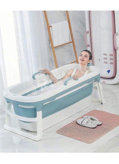 Buy Freestanding Portable Folding Bathtub Adult, Shower Bucket, Large Plastic Sturdy Pool Tub, Family SPA Soaking Tub Bathe Barrel, Household Shower for Adult and Children in Saudi Arabia