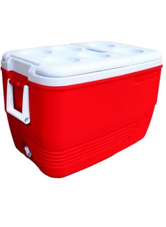 Buy 60-Litre Ice Box Thermo insulated Picnic Cool Box-Thermo Keeper Container Expanded Cooler Fishing Ice Box (Blue,Red,Orange Mixed Colour) in UAE