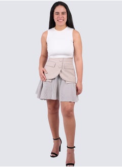 Buy Women's Double Layer Flap Pockets Skirt in Oxford Tan in UAE