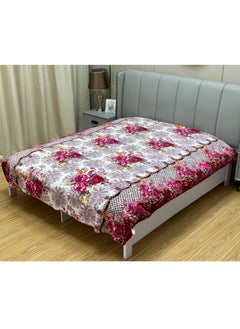 Buy Single Ply Premium Cloudy Blanket 2 Side Separate Design 100% Polyester SPUN YARN Obtained from Virgin Polyester Which is Suitable for winter and Rainy Season 220X240CM 11LBS in UAE