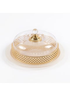 اشتري Piramit Cake Platter, Gold - 33X11 Cm في الامارات