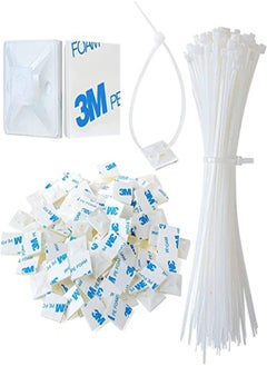 اشتري Cable Tie Mount,Strong Tie Adhesive Mount,with Mounts Screw Hole Anchor Wire Tie Base,for Adhesive Wire Cable Clips Management Anchors Organizer Holders-600 PCS (white） في السعودية