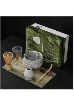 Buy Japanese Tea Set 7 Pack Tea Making Kit, Include Matcha Bowl, Bamboo Whisk, Scoop, Whisk Holder, Stainless Steel Tea Sifter, Tea Making Kit in Saudi Arabia