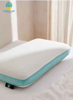 Buy Memory Foam Pillow For Treating Neck And Shoulder Pain, Anti-Microbial And Anti-Allergic - 60*40*13 cm in Saudi Arabia