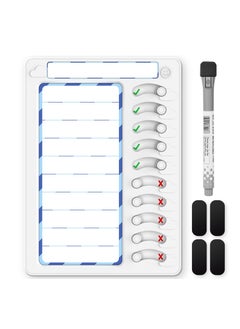 Buy Erasable Chore Chart for Kids Multiple Kids Chore Board ADHD Tools for Kids to Do List Routine Checklist Task Planning Board with Magnetic Stickers and Markers with 10 Sliders in UAE