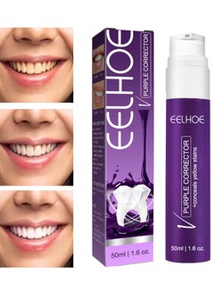Buy Toothpaste for teeth whitening purple toothpaste 50ml color corrector correct yellow toothpaste for stain in UAE
