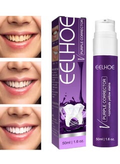 Buy Toothpaste for teeth whitening purple toothpaste 50ml color corrector correct yellow toothpaste for stain in UAE