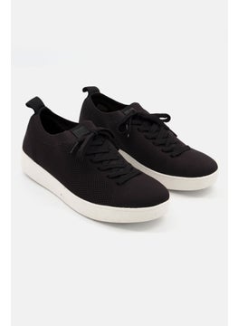 Buy Women Lace Up Trainers Sport Shoes, Black in Saudi Arabia