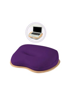اشتري Lap Desk with Cushion for Laptop and Tablet Stand with Pillow Cushion & Wood Platform Ideal on Bed & Sofa في الامارات