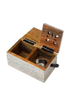 Buy Natural Wood Incense And Incense Burner Box Set in Saudi Arabia