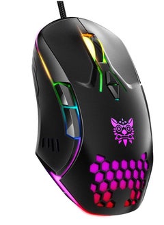 Buy Gaming Mouse Onikuma CW902 Wired with Upto 6400 DPI, RGB Lighting and Braided Cable(Black) in UAE