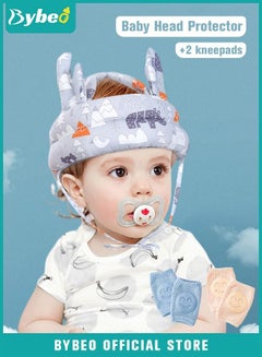 Buy Baby Head Protector Cushion Pillow Toddler Breathable Safety Protect Hat With 2 Knee Pads for Crawling and Walking in UAE