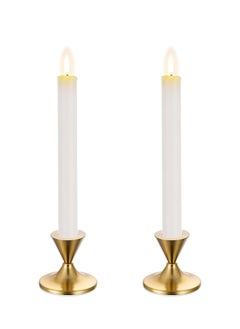 Buy Gold Candlestick Candle Holders, Taper Candle Holders Set of 2 for Decorative, Traditional Short Candle Holders for Dinning Table Fireplace Mantel Home Vintage Decor in Saudi Arabia