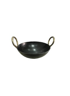 Buy Carbon Steel Wok Coarse Iron Kadai 20cm in UAE