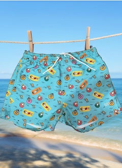 اشتري Summer Fun Printed Polyester Waterproof Swimming Wear, Blue. في مصر