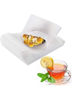 Buy 100 Piece Tea Filter Bags Disposable Safe Natural Materials 8x10cm in Saudi Arabia