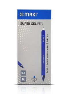 اشتري 12-Piece Gel Pen 0.7mm Tip Blue Ink في الامارات