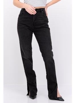 Buy Women Slim Fit High Rise Stretchable Jean, Black in UAE