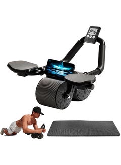 اشتري Abdomen Roller with Timer Abdominal Muscles Fitness Wheel Training Slimming Bodybuilding Abs Roller Wheel Belly Workout Equipmet في الامارات