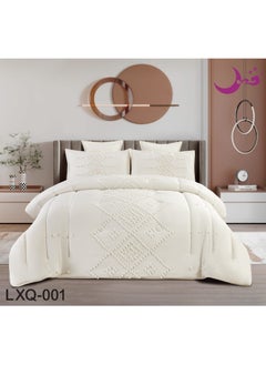 Buy Comforter set for one person, medium summer filling, consisting of 4 pieces / single size170+220cm in Saudi Arabia