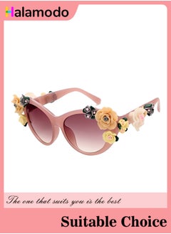 Buy Women's Exaggerated Flower Carved Sunglasses Accessories Sunglasses in Saudi Arabia