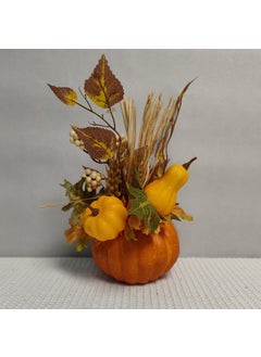 Buy Autumn Harvest Maple Pumpkin Desk Decor Orange in Saudi Arabia