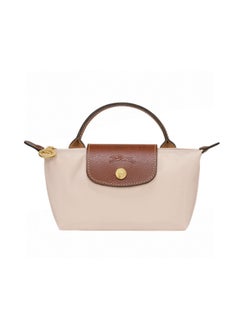 Buy Longchamp Women's Classic Fashion Versatile Mini Makeup Bag, Handbag, Shoulder Bag, Handheld Small Bag Off White in UAE